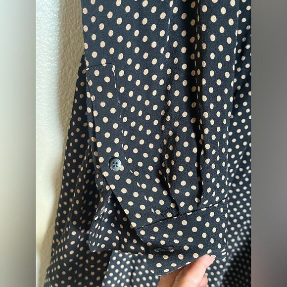 Madewell Long Sleeve polka dot Tunic Shirt Dress size x-small - Picture 11 of 12